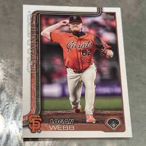 Topps Giants Logan Webb Card - Orange and White